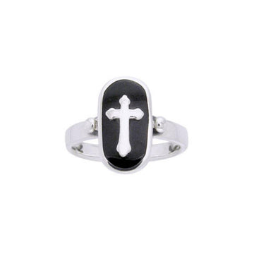An emblem of your faith and spiritual faith ~ Sterling Silver Jewelry Celtic Cross Ring TRI510 - Jewelry